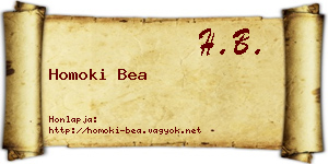 Homoki Bea névjegykártya